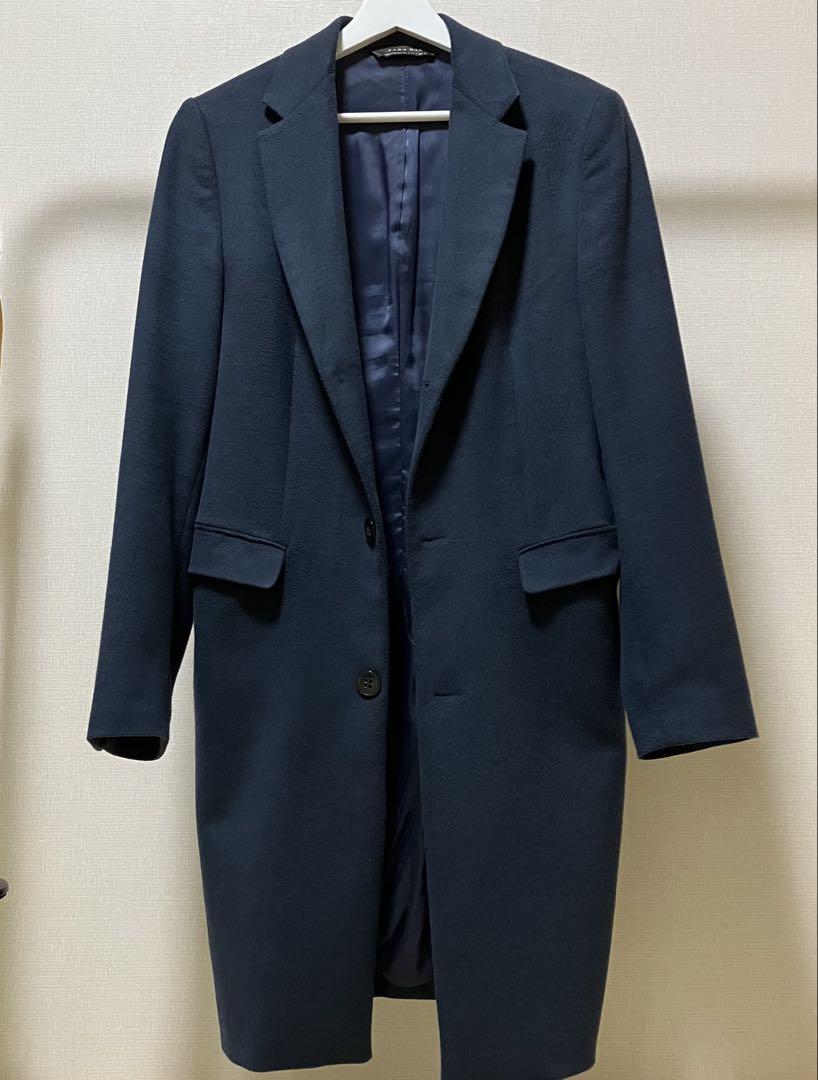 ZARA MAN コート　濃紺　チェスターコート 楽天市場】チェスターコート（ブランドザラ）（メンズ