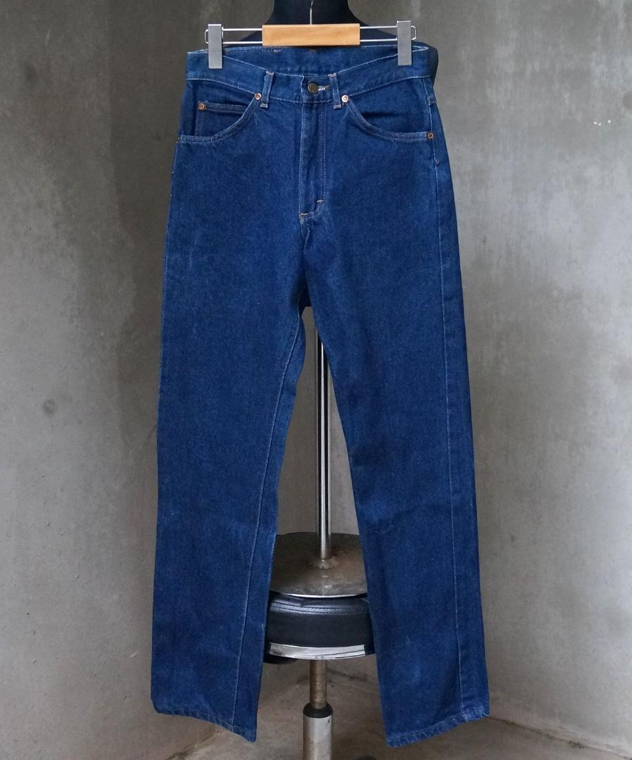 美品 80s USA製 Lee 200-0189 濃藍デニム ストレートジーンズ