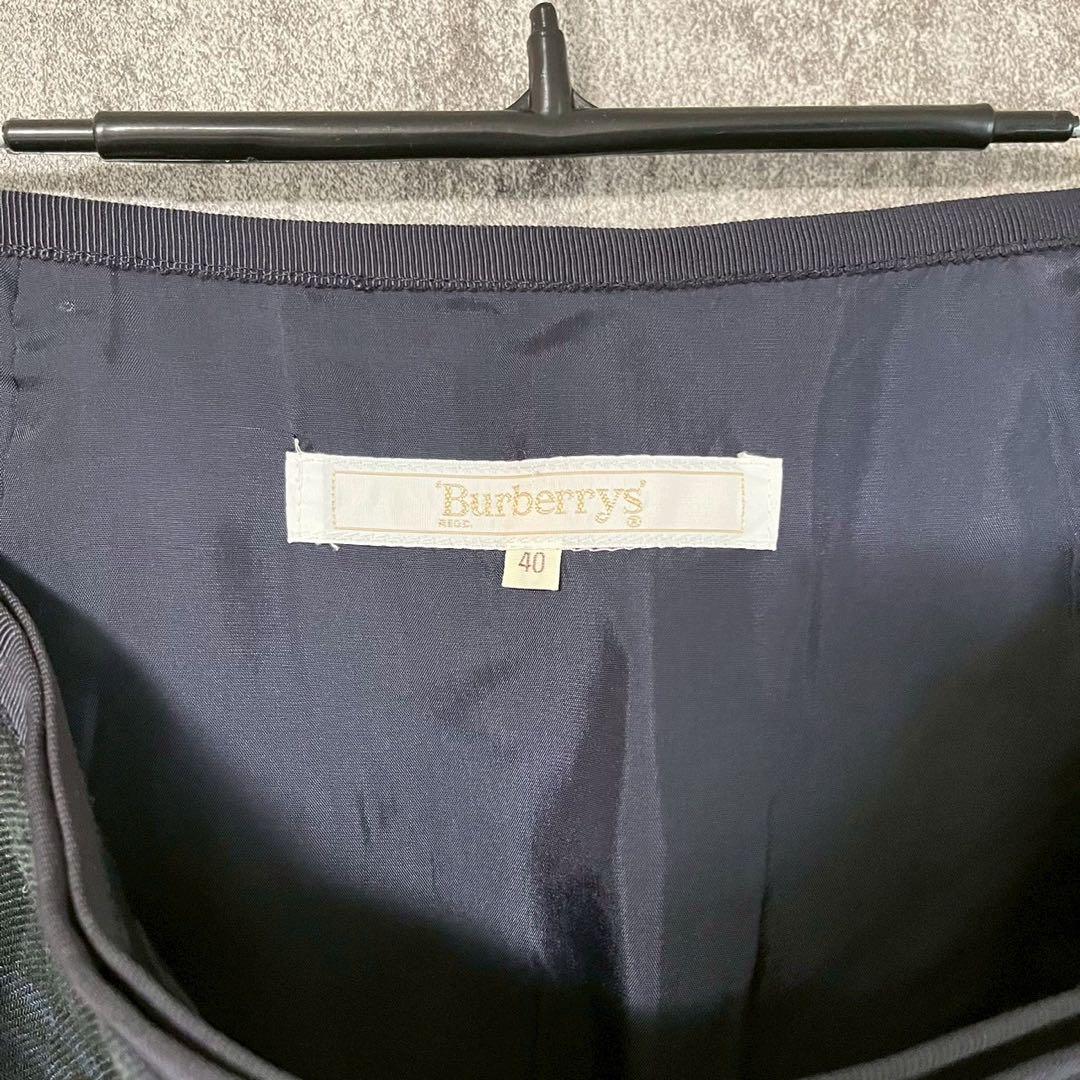 Burberryバーバリー 巻きスカート タータンチェック 金ボタン 40