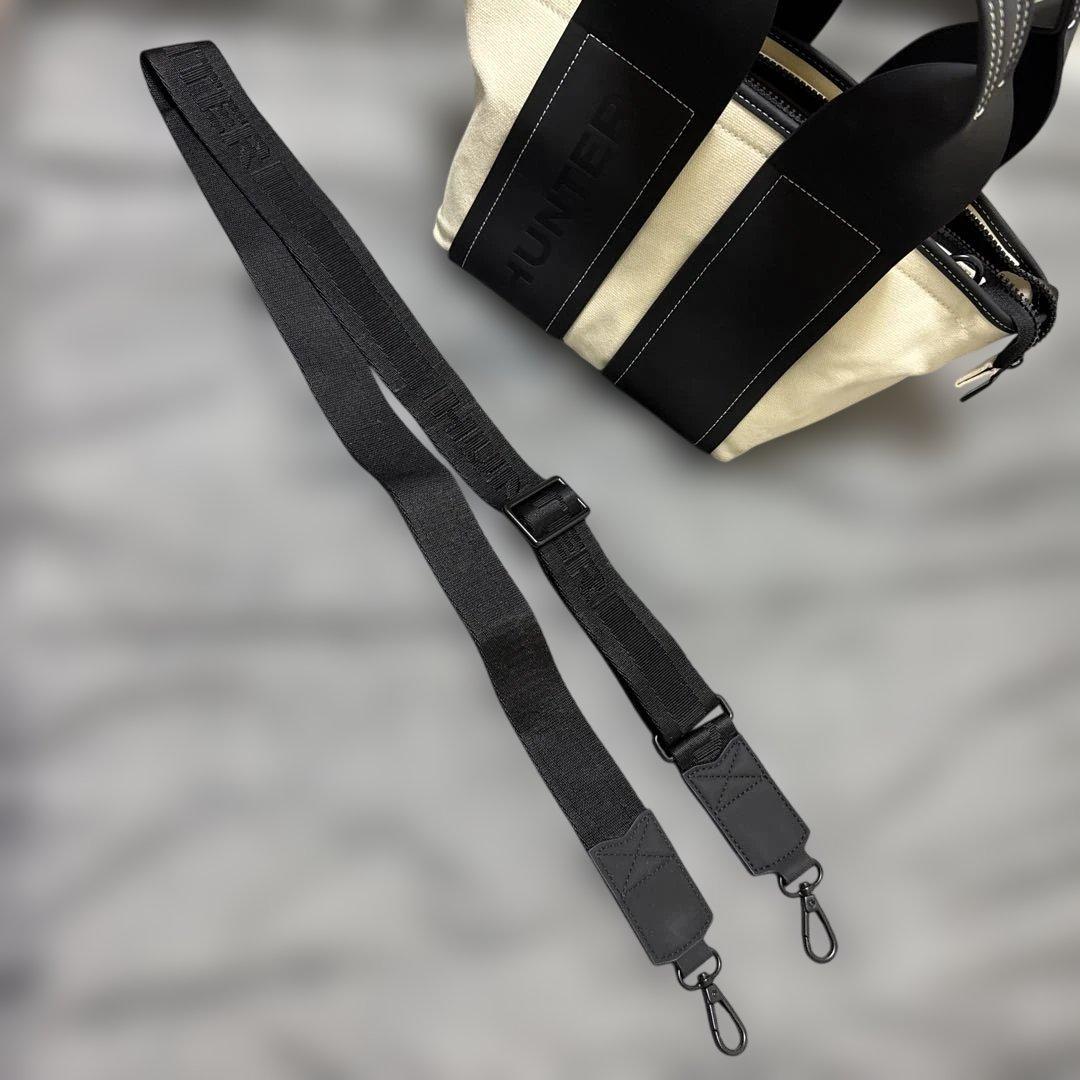 ハンターHunterキャンパスミニトートバッグ2way黒白　中古