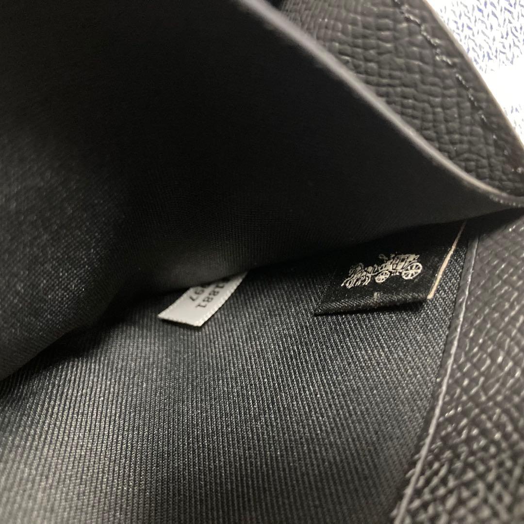 新品✴︎正規品 COACH コーチ クロスグレーン レザー 財布 ブラック 新品✴︎正規品 COACH コーチ クロスグレーン レザー 財布 ブラック