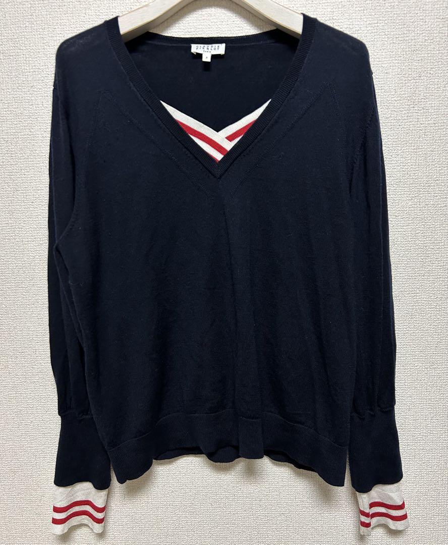 CLAUDIE PIERLOT レイヤードVネックニット