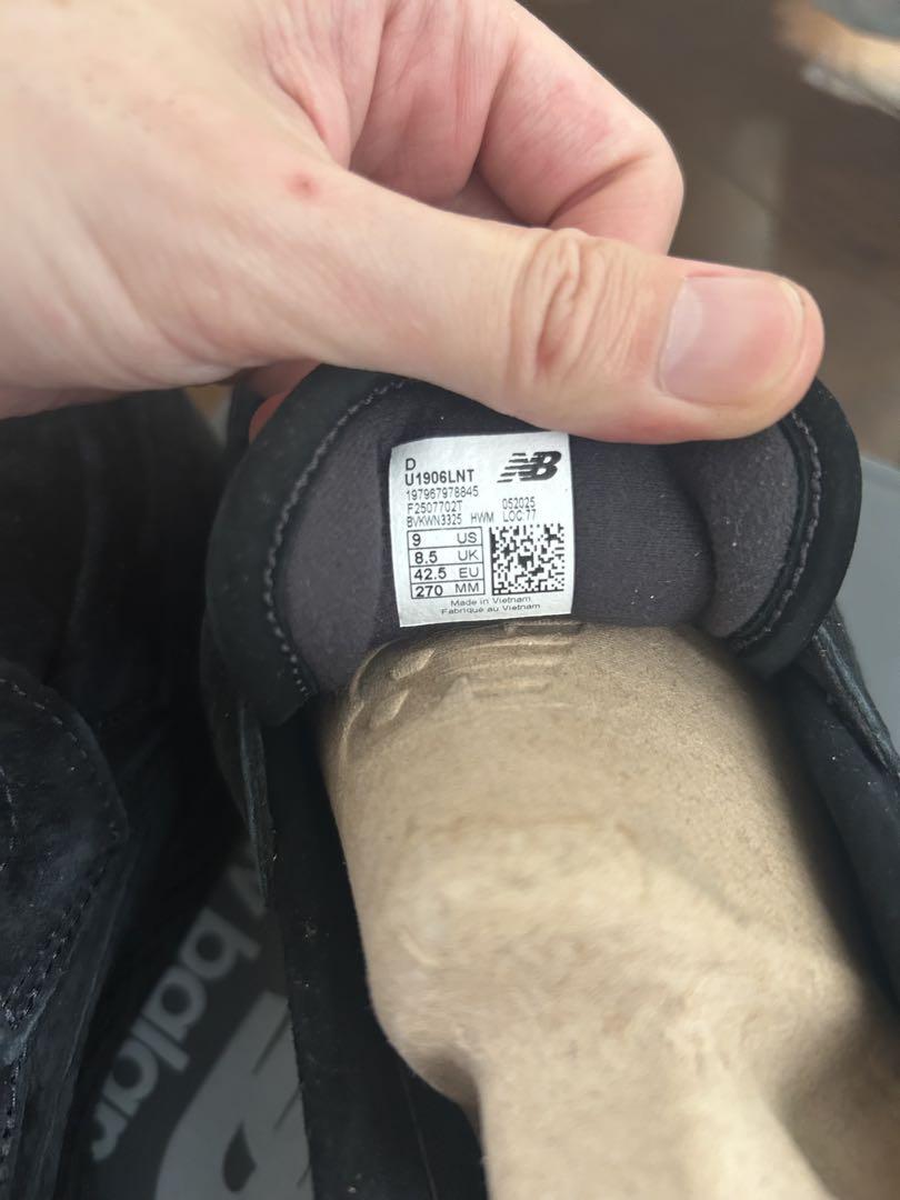靴 27cm US9 New Balance 1906L Black Suede