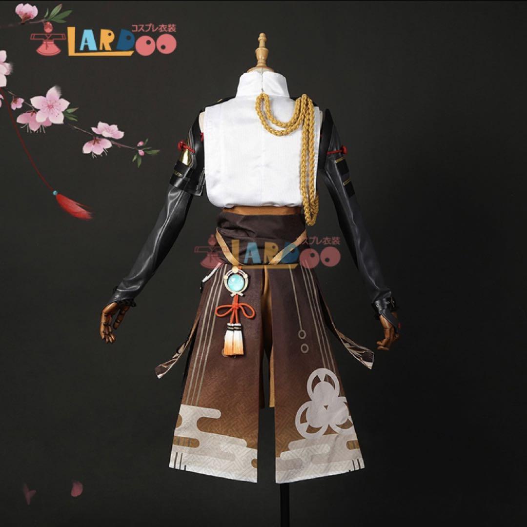 原神 鹿野院平蔵コスプレ衣装/ウィッグ/下駄セット