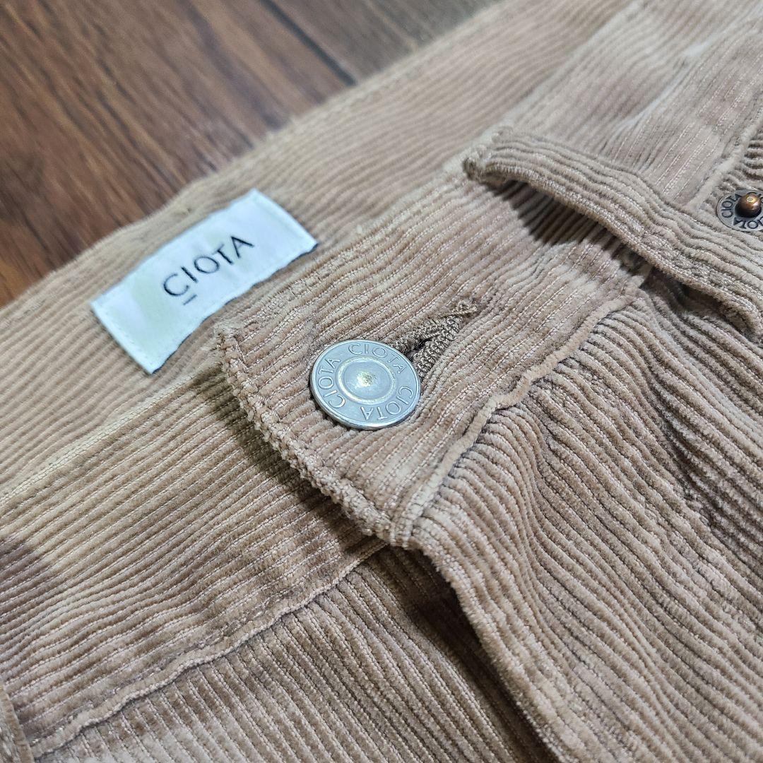 【美品】 CIOTA スビンコットン コーデュロイ ストレート パンツ