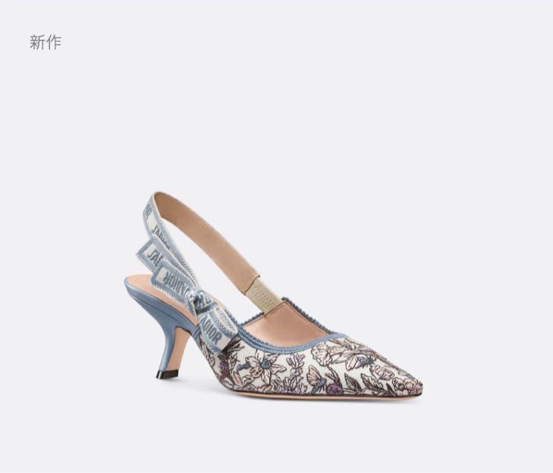 Christian Dior フラワープリント パンプス
