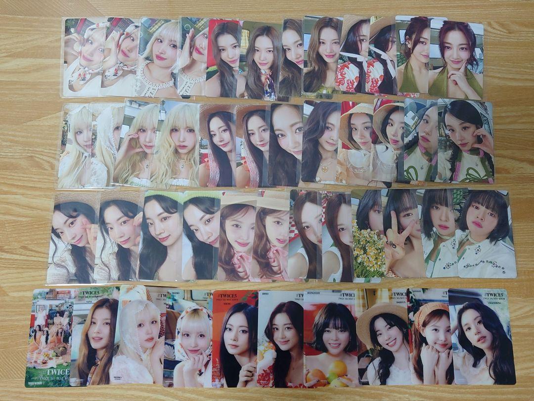 専門店では TWICE5初回限定盤ABトレカ36枚クリアトレカ10枚コンプ アイドル