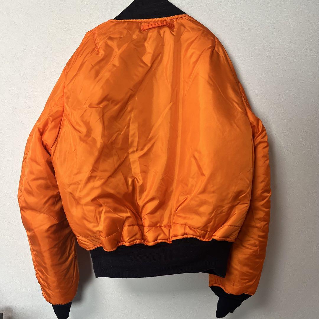 【美品】 90s USA製 ALPHA MA1 フライトジャケット 紺