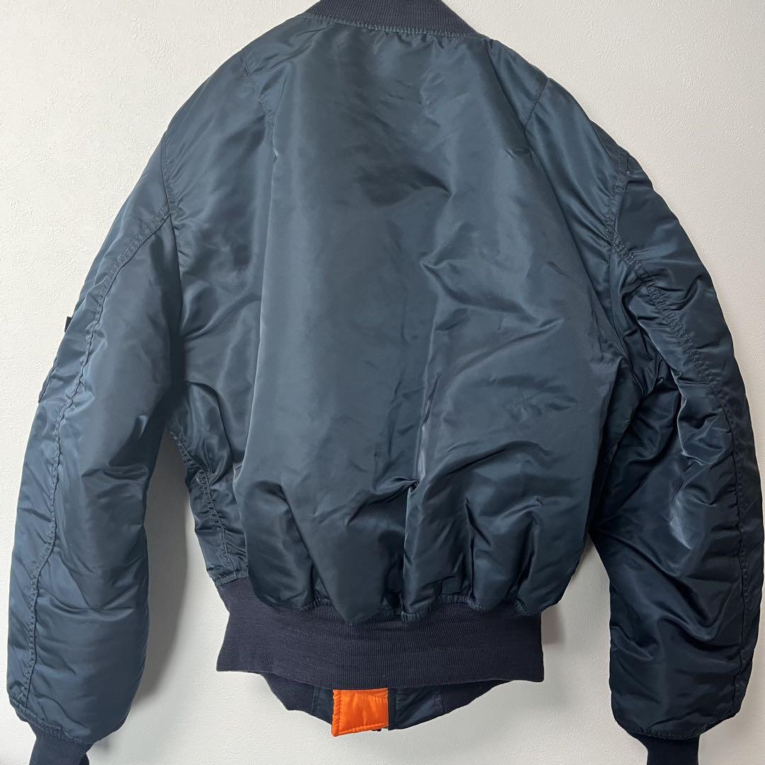 【美品】 90s USA製 ALPHA MA1 フライトジャケット 紺