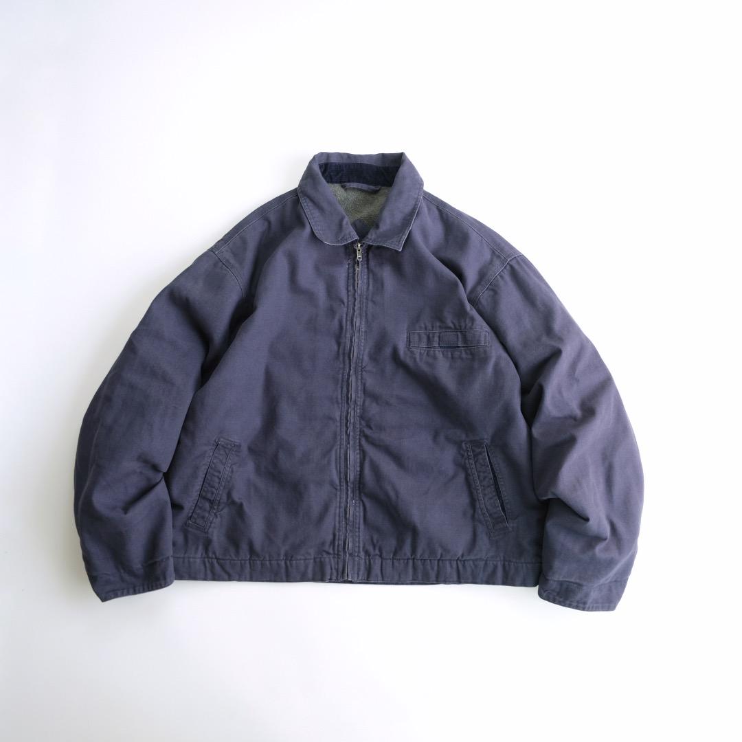 90s ダックジャケット 裏フリース 紺 XL ゆるだぼ 古着