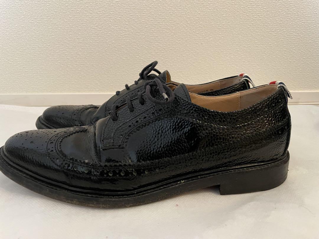 超人気ブティック 38 ウイングチップ 革靴 トムブラウン browne thom 24.5 メルカリ - 靴