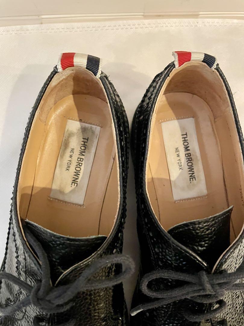 thom browne トムブラウン 革靴 ウイングチップ 38 24.5 - メルカリ