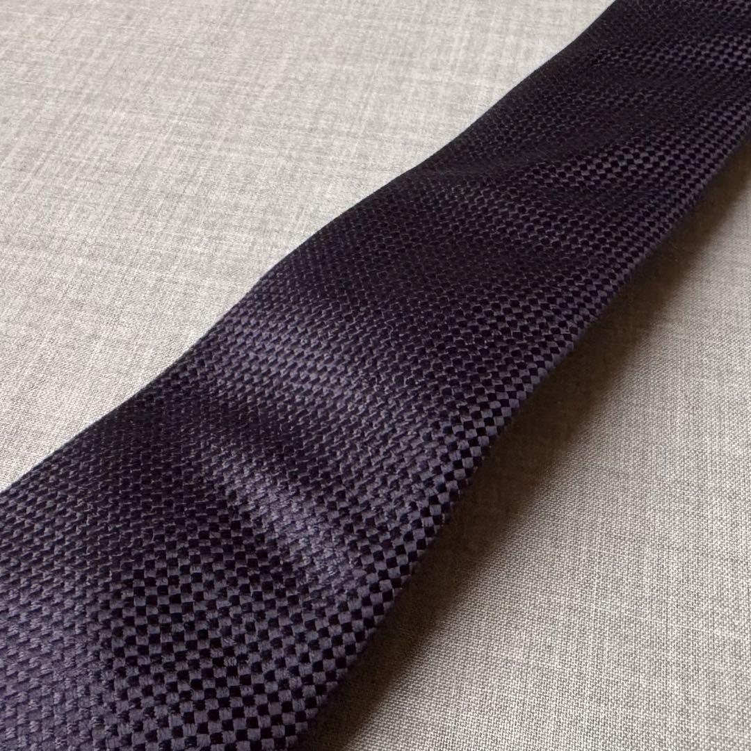 美品 FRANCO BASSI イタリア製 シルクネクタイ ネイビー