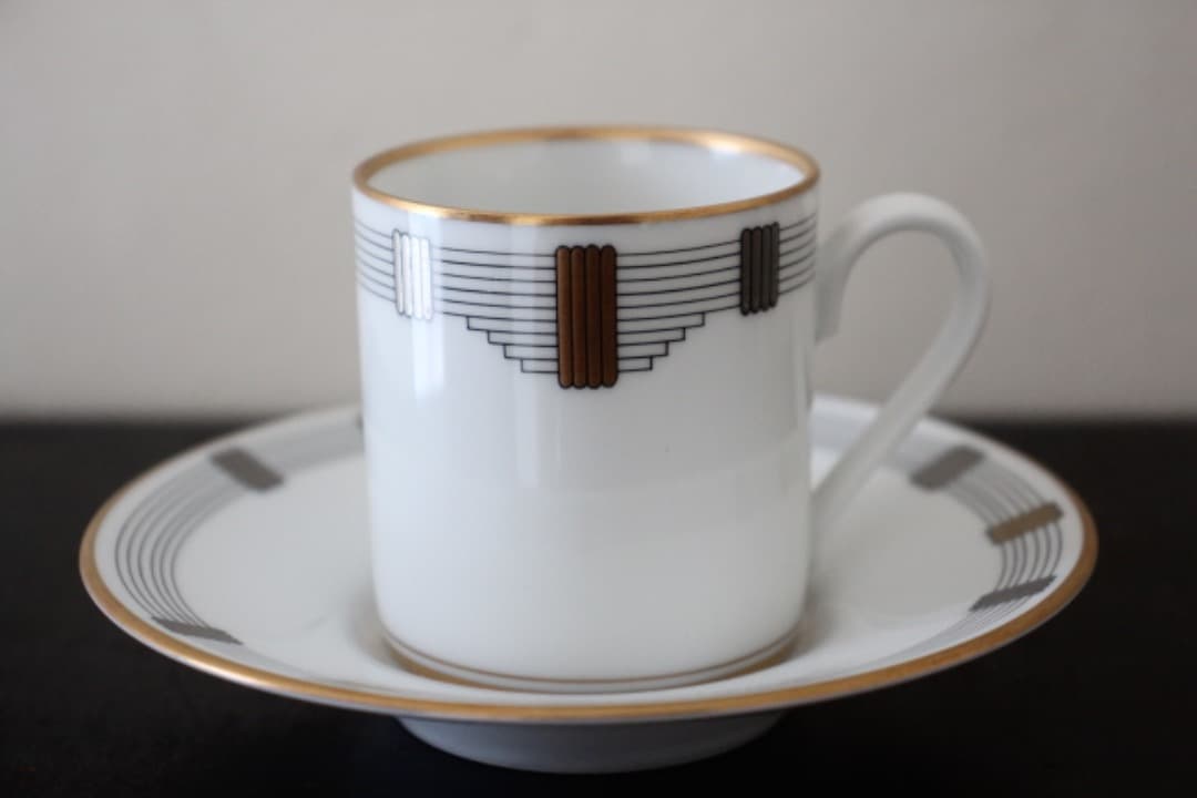 クリスチャンディオール　ゴドロン　トリオ　デミタスカップ&ソーサー&プレート