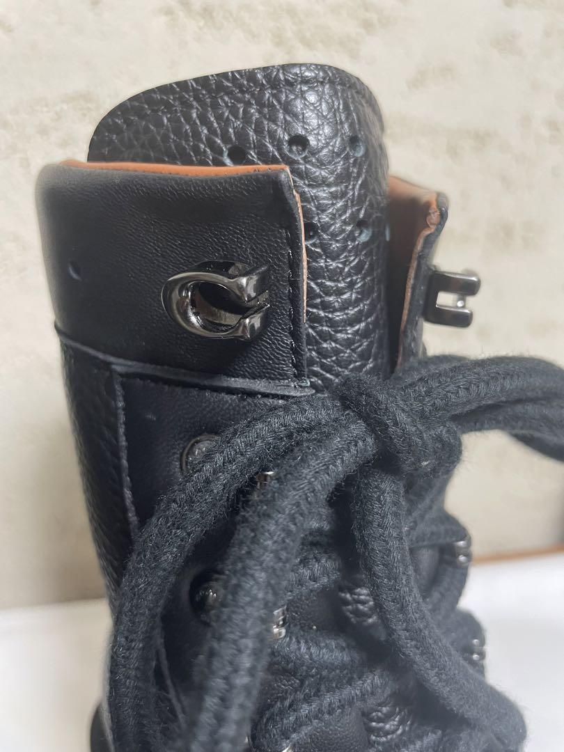 美品☆COACH コーチ ハイカット ブーツ 24cm ブラック