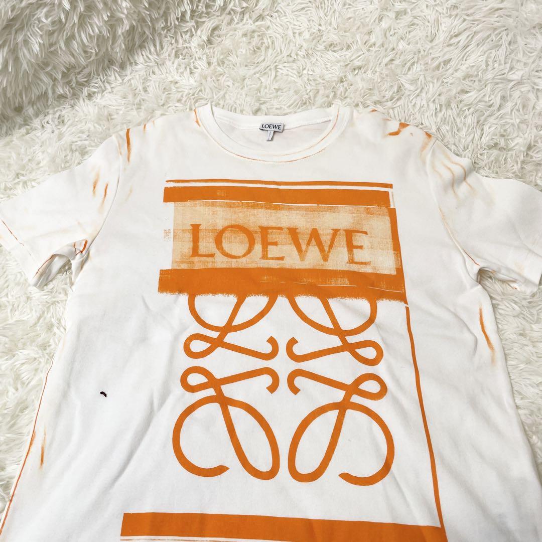 【未使用級 完売品】ロエベ Tシャツ アナグラム オレンジ S