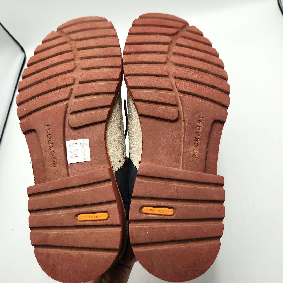 【極美品】ROCKPORT　サドルシューズ　バイカラー　スウェード