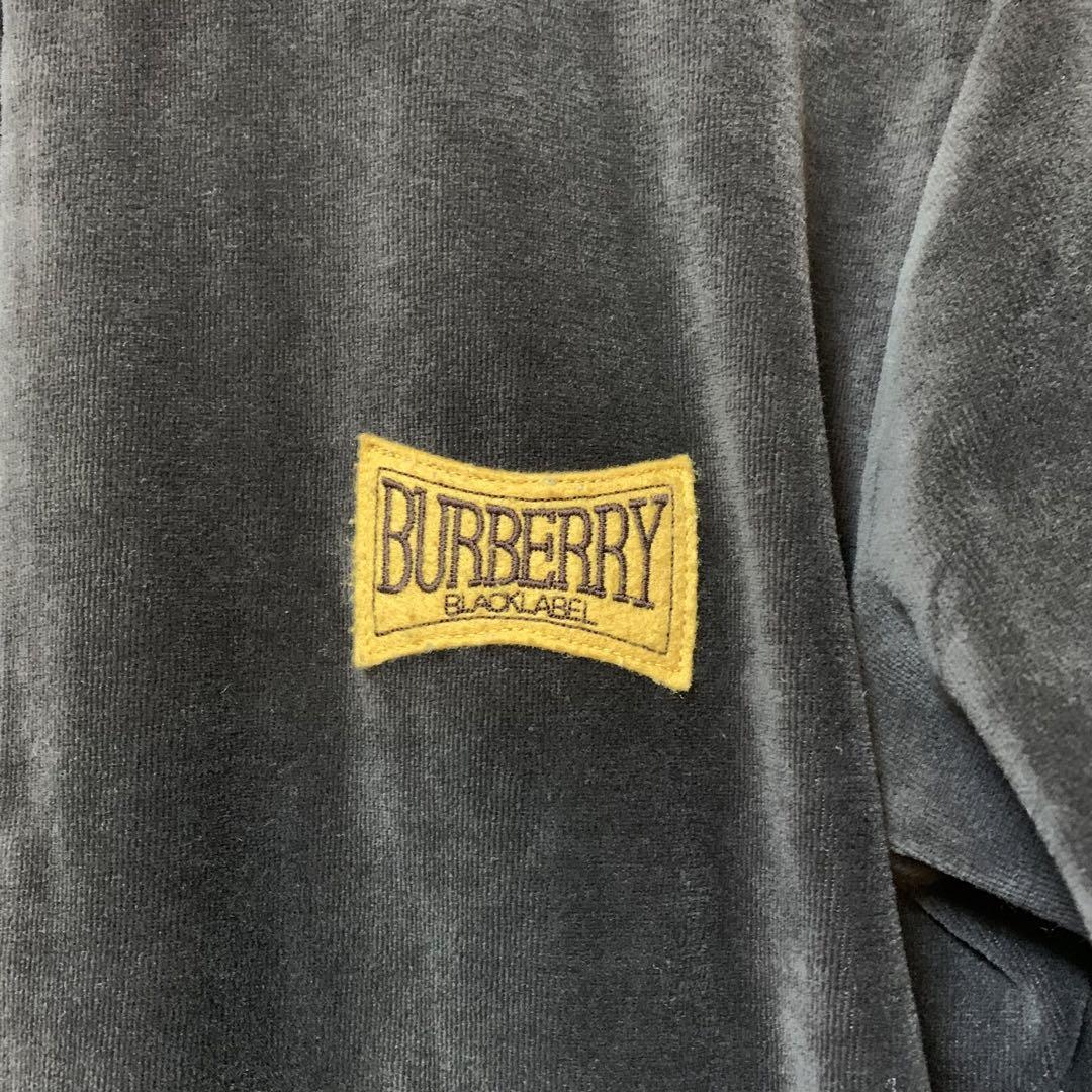 Burberry ベルベット ベロア ジャージ 黒 Yahoo!オークション -「バーバリーブラックレーベルベロア