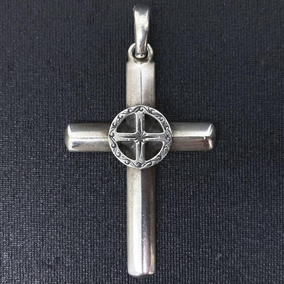 SAAD シルバー 925 サンシンボル アラベスク ホイール クロスペンダント