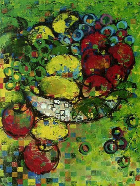 メルカリ  絵画　絵　油絵　uF6-061004　野菜と果物 F6 静物画 油彩画 野菜と果物【南瓜、茄子、玉葱、芋、ピーマン