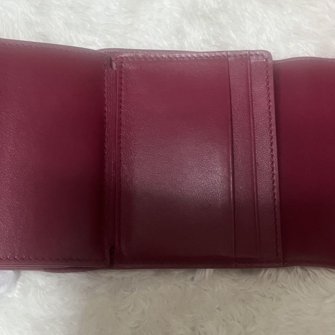 セリーヌ CELINE スモールトリフォード ウォレット 財布　レッド