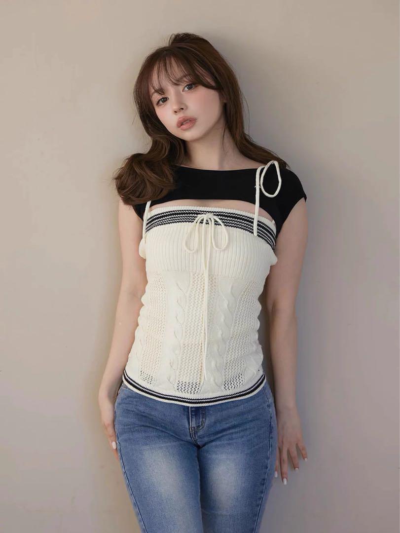 ANDMARY Kitty cable knit tops - メルカリ