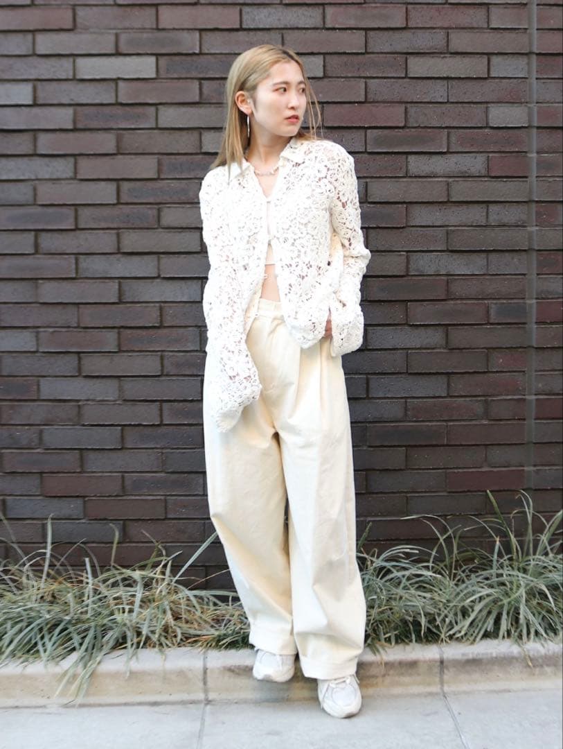 コクーンチノパンツ アイボリー Mサイズ