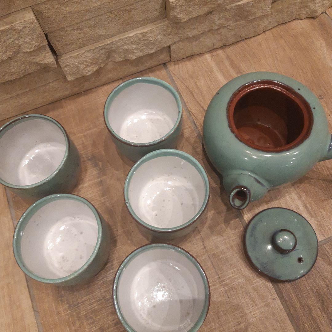【未使用品】急須・湯呑み茶碗セット昭和レトロ