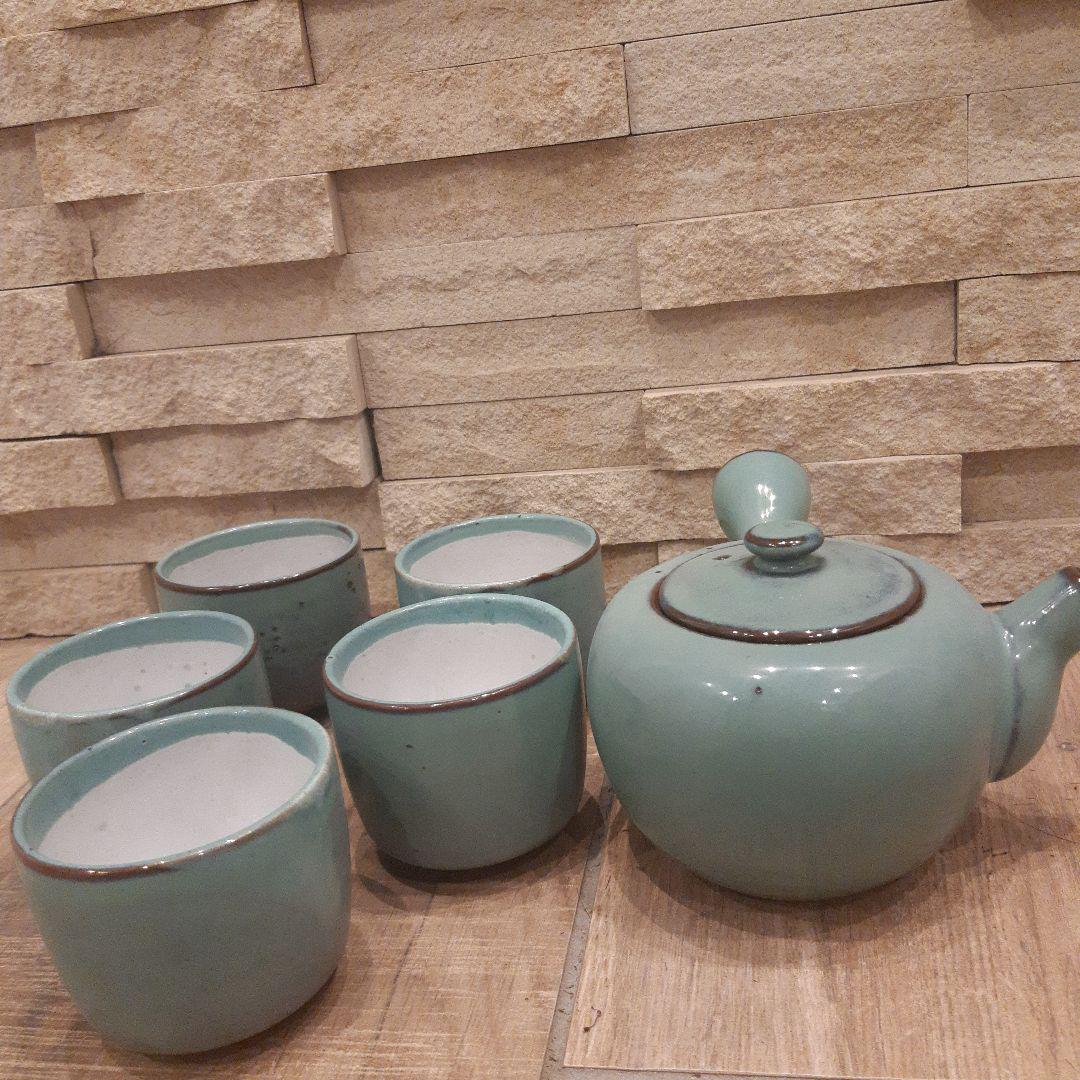 【未使用品】急須・湯呑み茶碗セット昭和レトロ