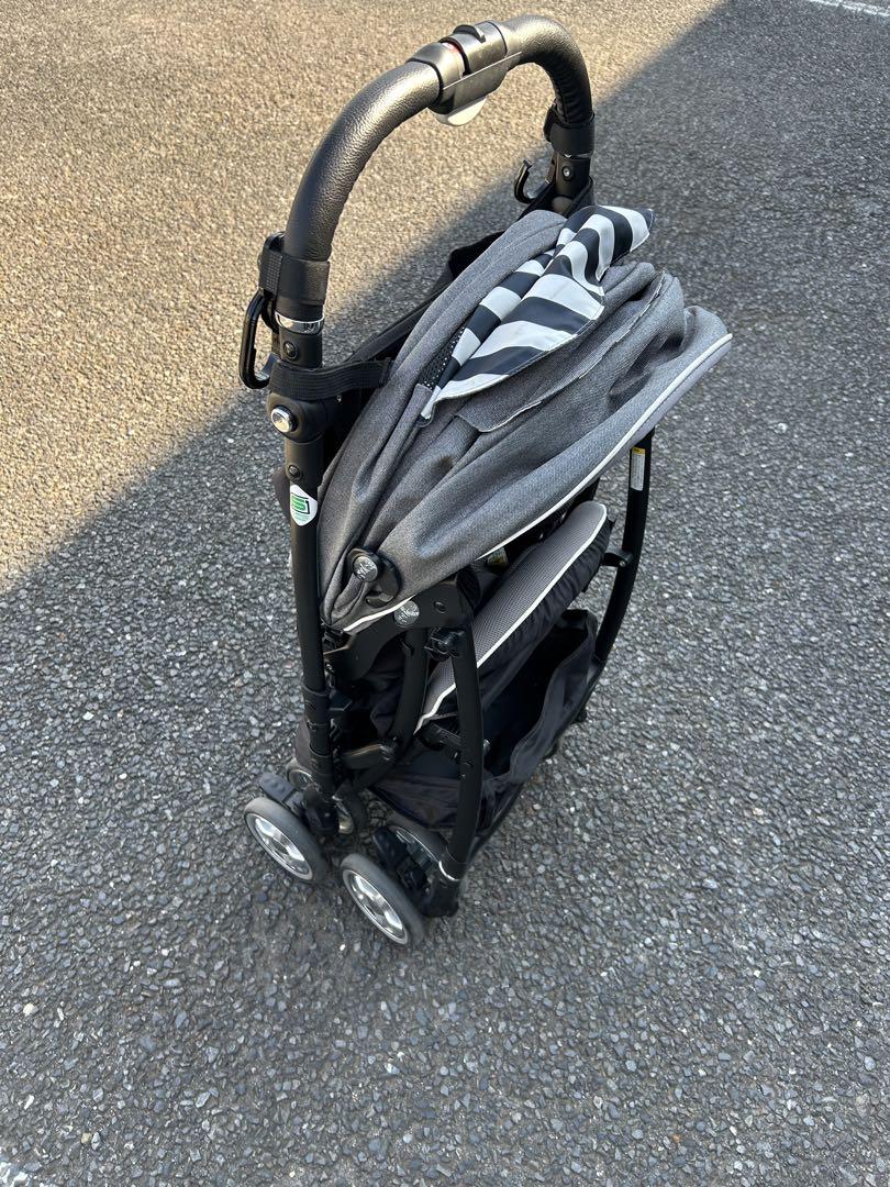 Aprica ベビーカー グレー ストライプ