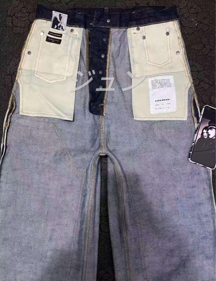 rick owens Drkshdw blue ダークデニム ワイドレッグパンツ