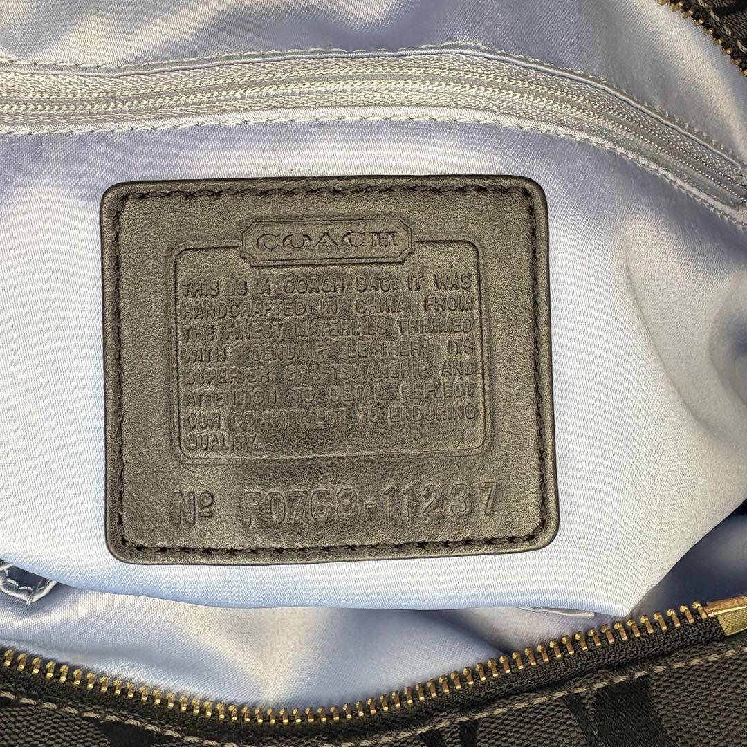 コーチ トートバッグ s3 黒 11237 キャンバス シグネチャー 肩掛け可 COACH - 良品 コーチ トートバッグ シグネチャー キャンバス
