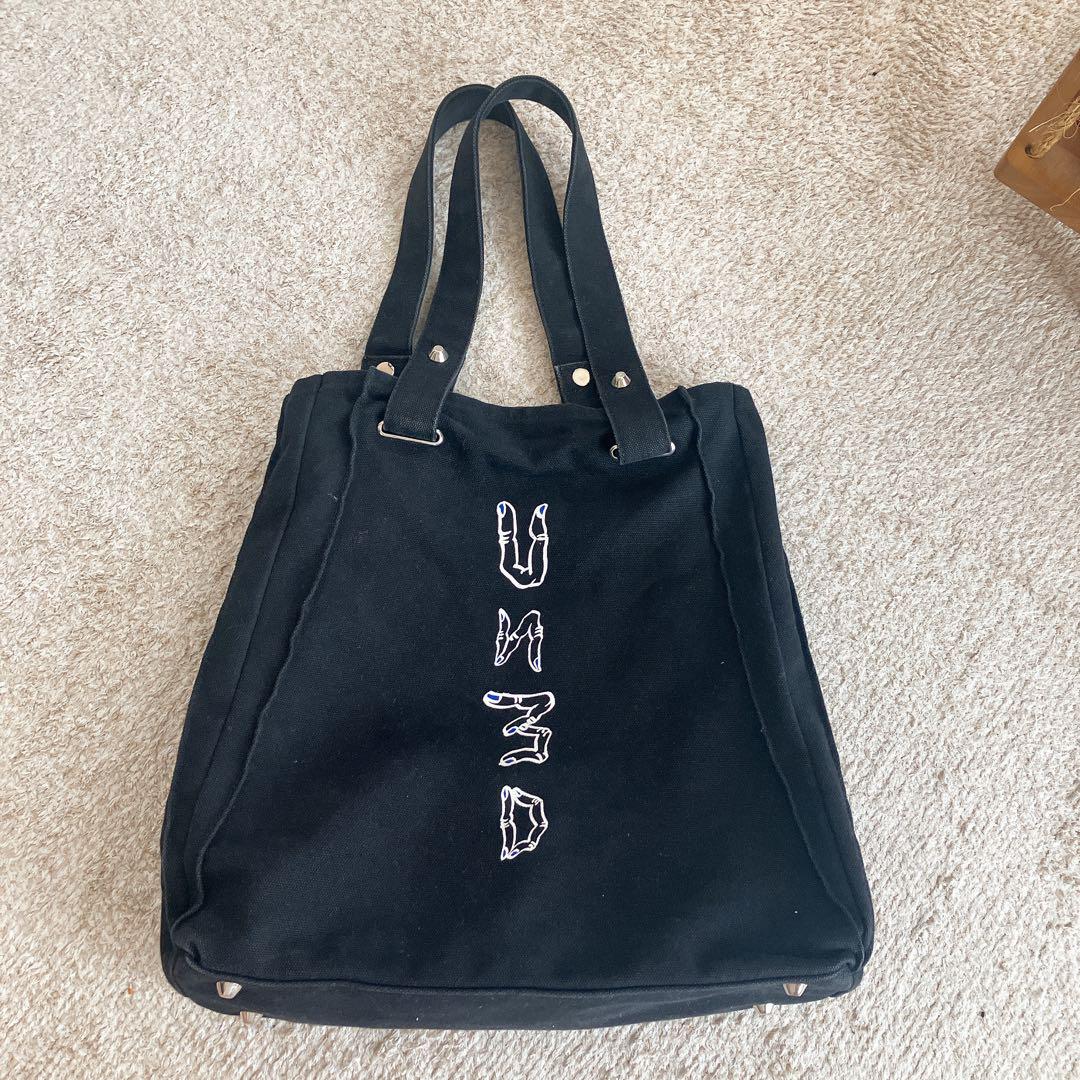 UN3D×野生爆弾くっきー　コラボトートバッグ　ブラック UN3D.（アンスリード）の「くっきー ART ORIGAMI TOTE（トート