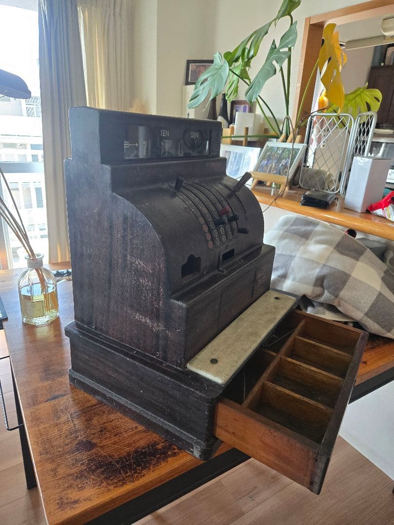 ヴィンテージ木製レジスター.キャッシャー ヴィンテージ木製レジスター.キャッシャー