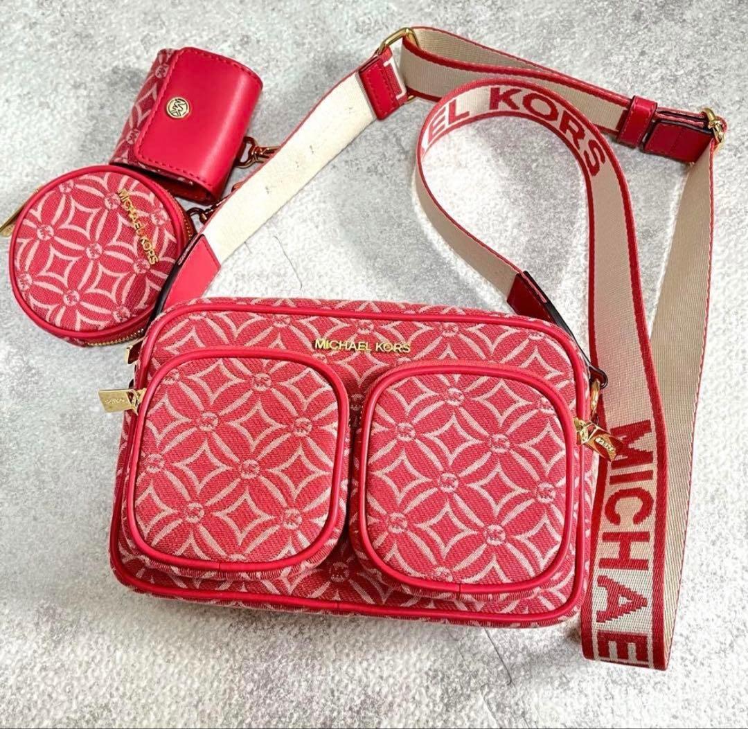 MICHAEL KORS レッドショルダーバッグ