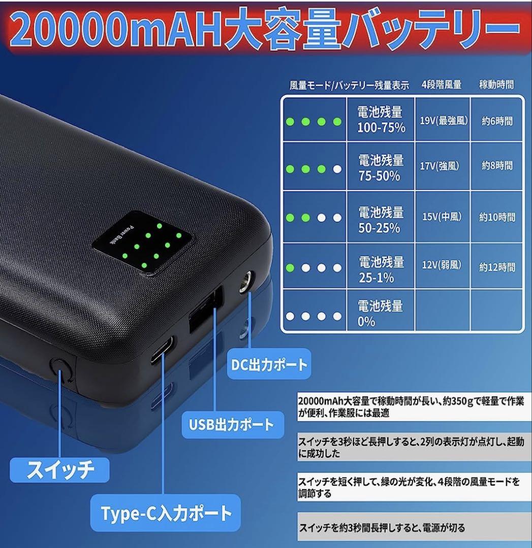当店の記念日 空調服ファンバッテリーセット 19V 猛暑対策 2023年新作
