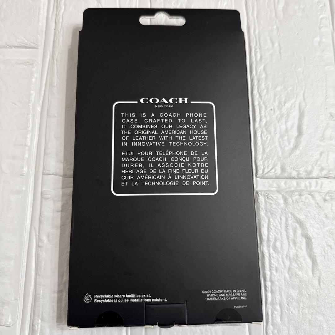 新品COACH⭐️iPhone15 PRO MAX スマホケース　オレンジピンク 新品COACH⭐️iPhone15 PRO MAX スマホケース オレンジピンク