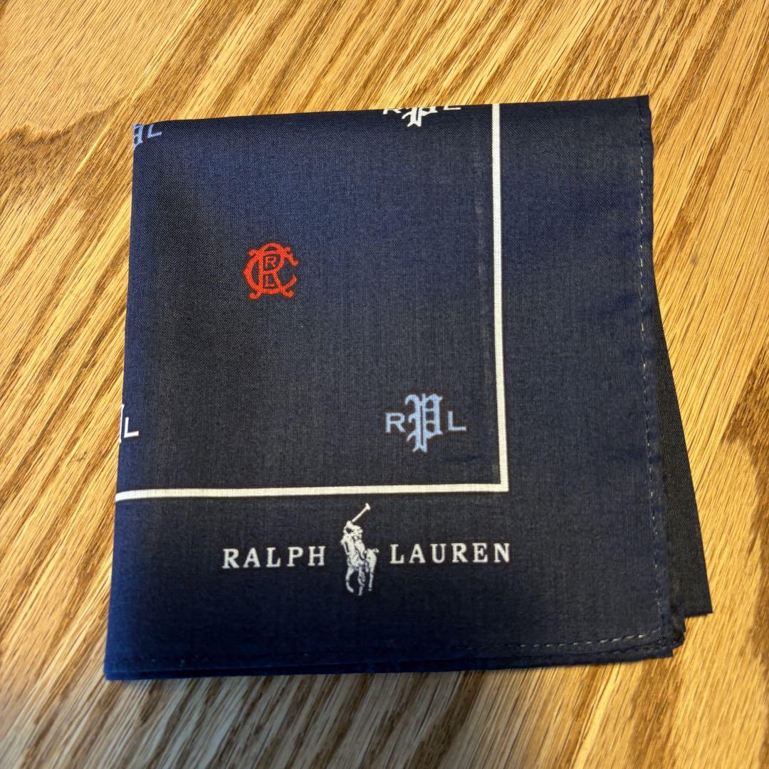 Ralph Lauren ネイビー ハンカチ　48x48