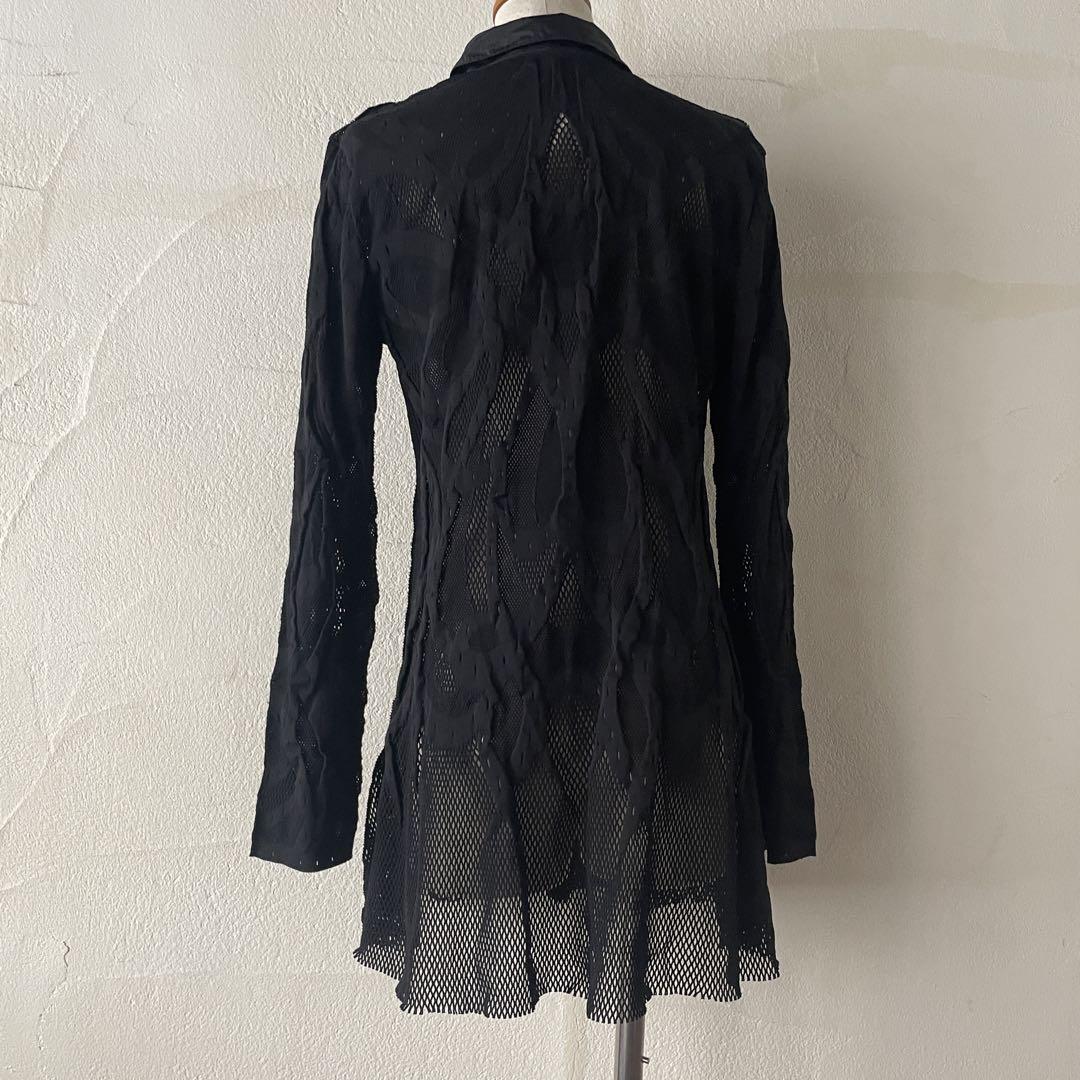 美品⭐︎HIROKO KOSHINO ヒロココシノ　デザイン服　M 黒シースルー
