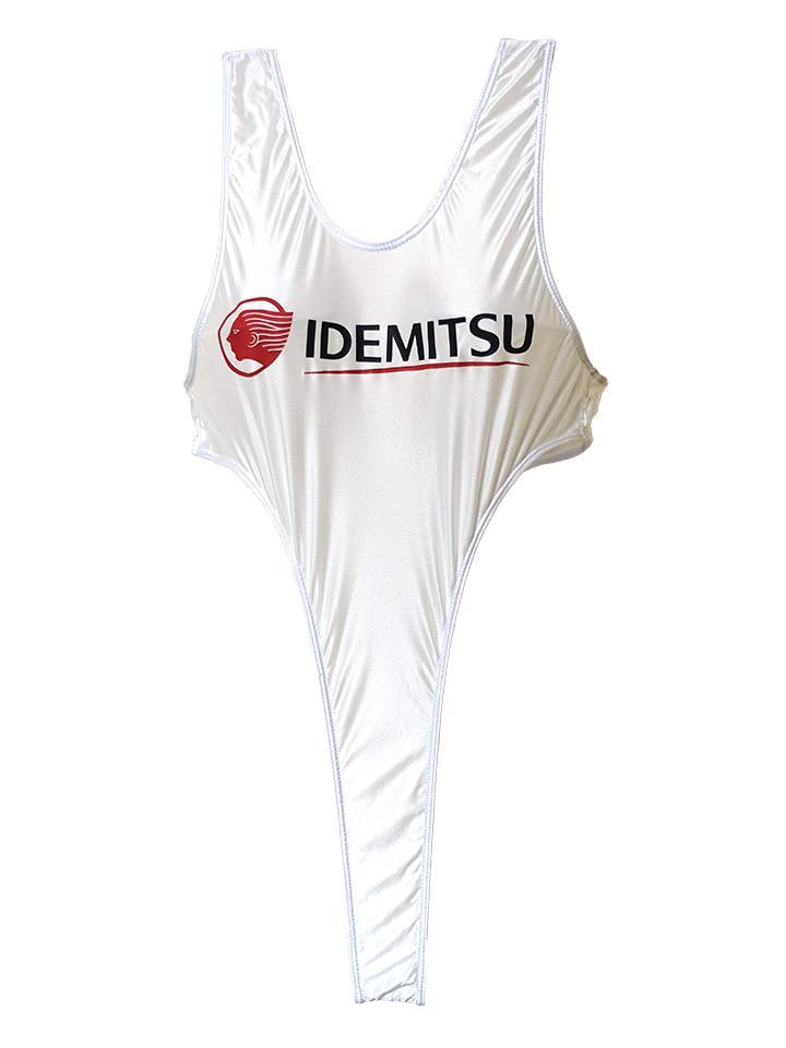 IDEMITSU（旧ロゴ）　入り ハイレグレオタード ホワイト（新品未使用）