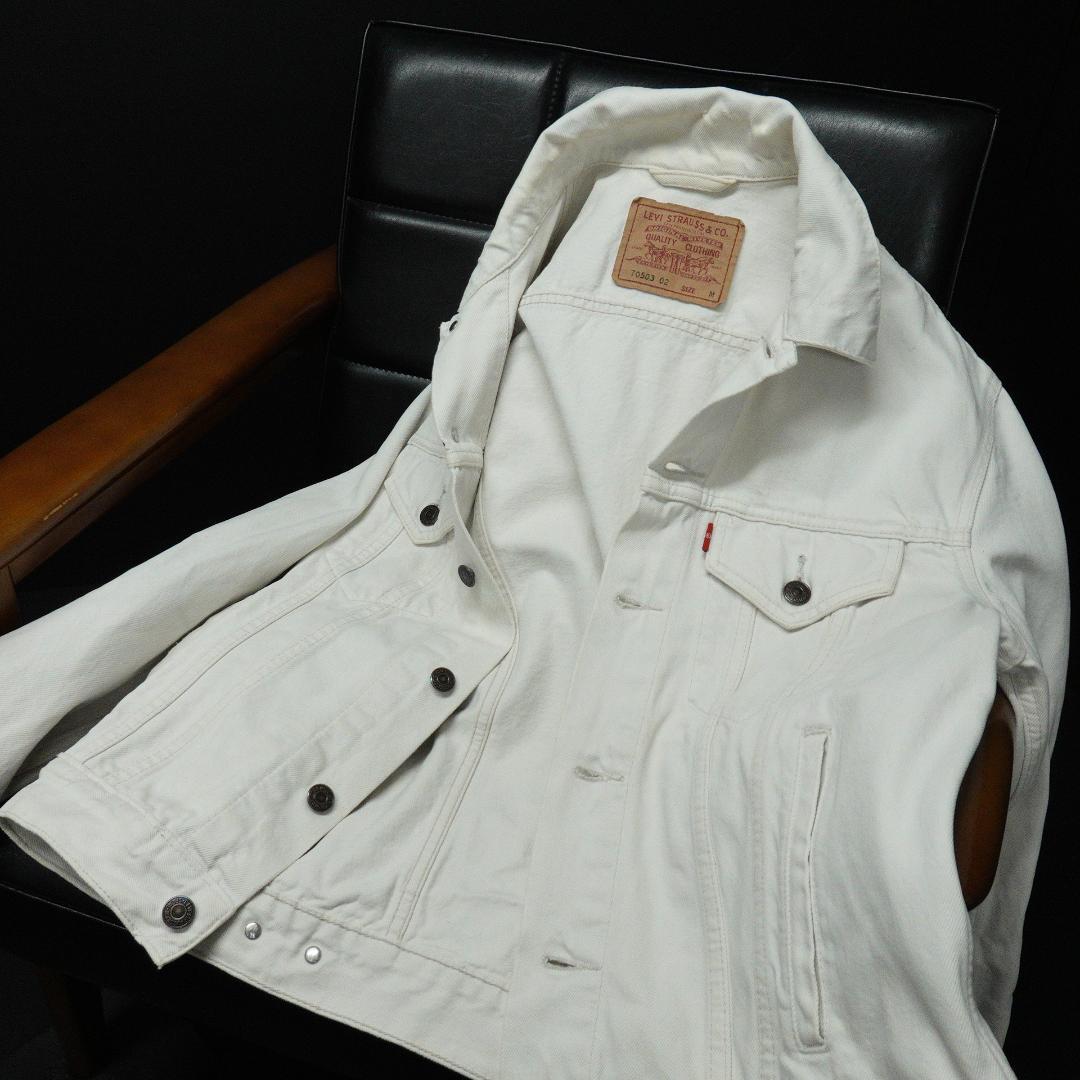 正式的 Levi's Euro 90s チュニジア製 M ホワイトデニムGジャン ジャケット・アウター