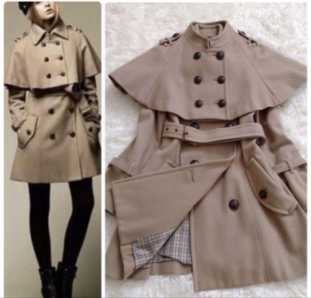 【美品✨】バーバリーブルーレーベルレディーストレンチコート2WAY黒ベルトフレア 美品】BURBERRY BLUE LABEL バーバリー ブルーレーベル トレンチ