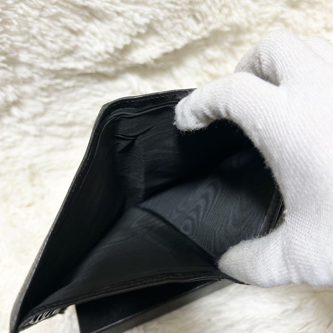【高級】CHANEL シャネル キャビアスキン 長財布 がま口
