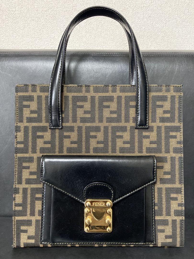 美品　FENDI フェンディ　ズッカ ハンド　トート