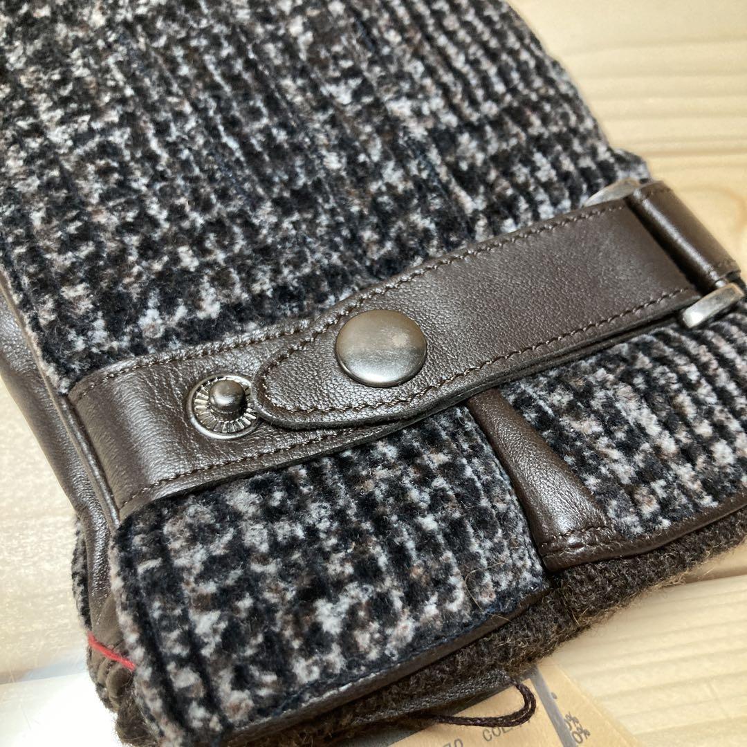 新品未使用品 コムサメン COMME CA MEN ファブリックコンビグローブ
