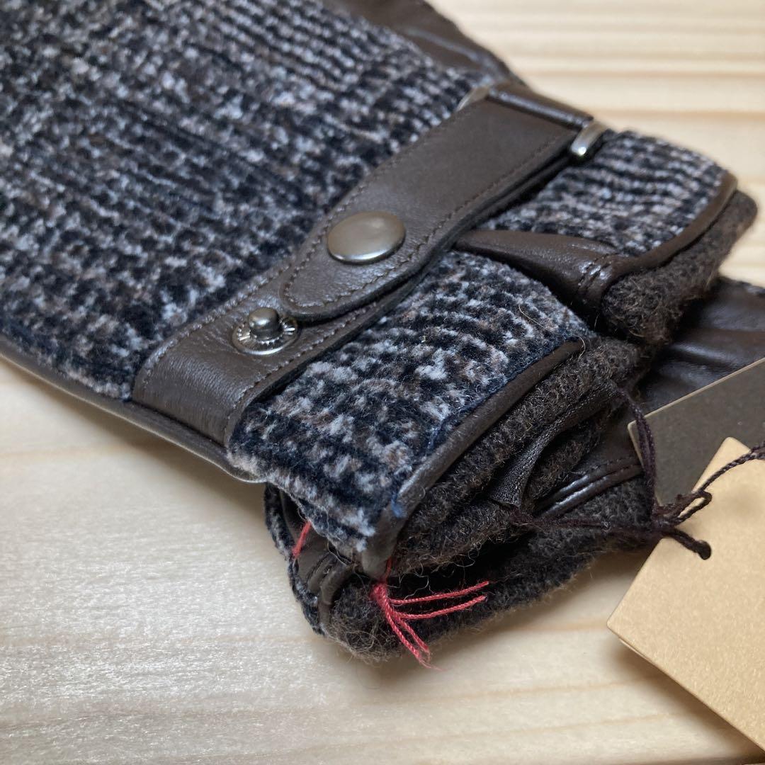 新品未使用品 コムサメン COMME CA MEN ファブリックコンビグローブ