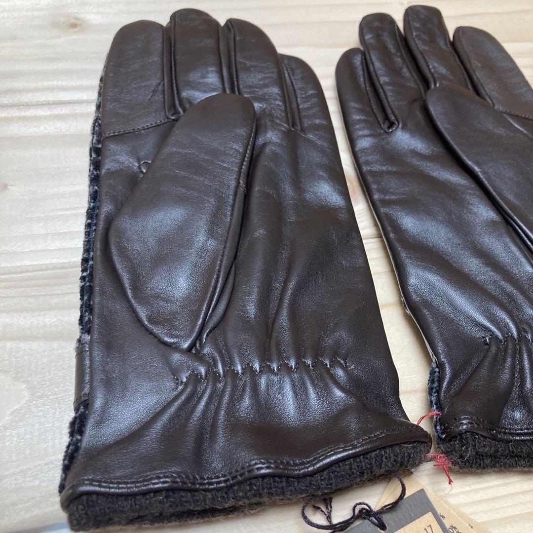 新品未使用品 コムサメン COMME CA MEN ファブリックコンビグローブ