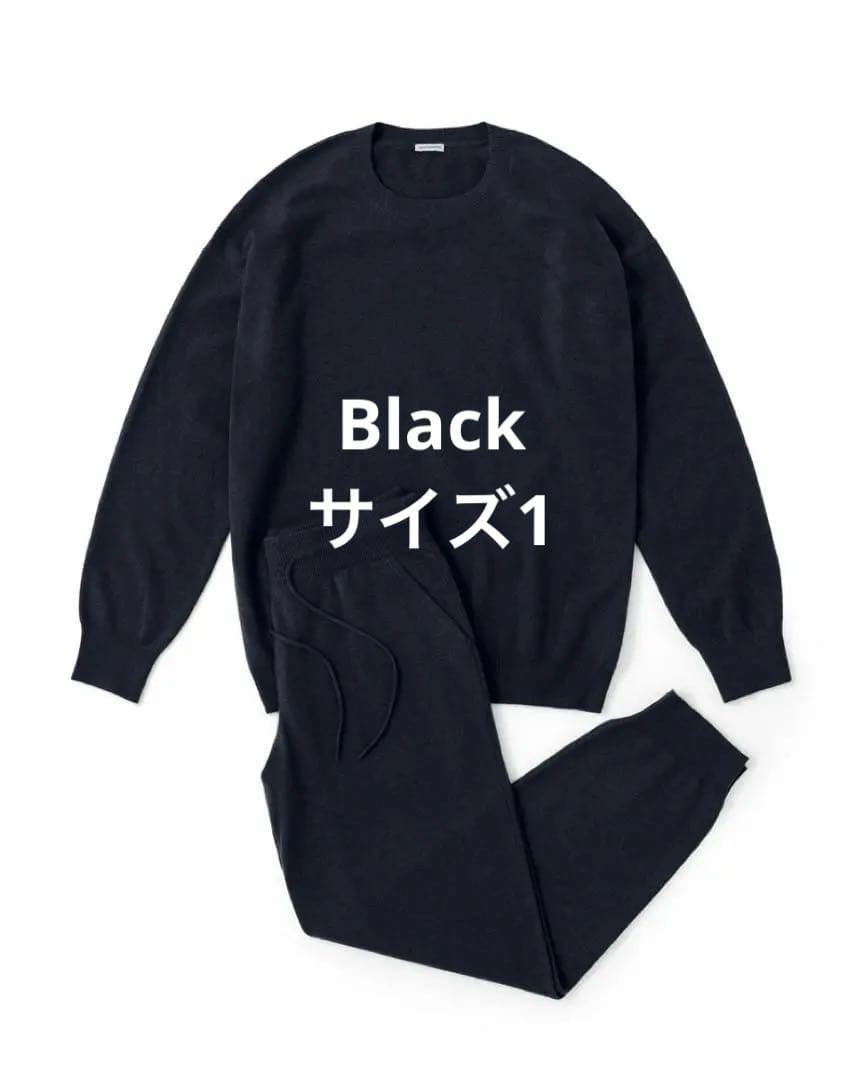 Cash Barbaキャッシュ バルバ カシミアニットセットアップ黒サイズ1M COMOLI