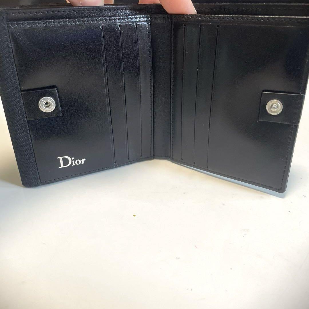 ディオール　折財布　キャンバス