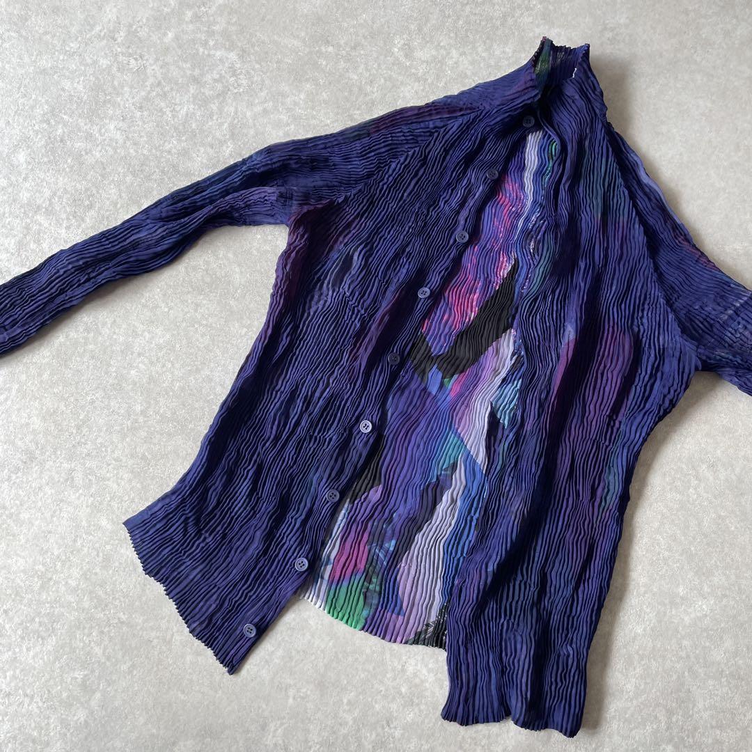 美品issey miyake プリーツプリーズ リバーシブルブラウス